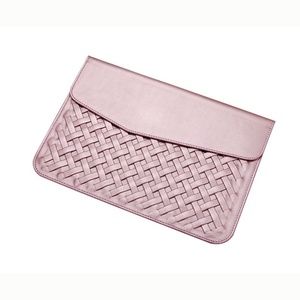 Rose gold pink weave laptop case computer sleeve